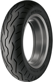 Dunlop D251 rear motorcycle tire 180/55R17 73V TL with tread pattern, mounted on wheel, close-up view.