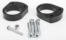 Load image into Gallery viewer, HeliBars Handlebar Risers 281-0308 mounted on motorcycle handlebar, providing ergonomic height adjustment and improved riding comfort.