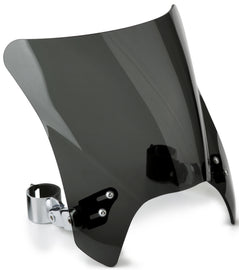 National Cycle Mohawk dark tint windshield with chrome hardware, motorcycle windscreen with sleek design and durable construction.