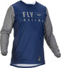 Fly Racing Patrol Navy jersey in size medium, featuring breathable fabric and lightweight design, ideal for motocross or casual wear.