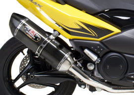 Yoshimura Race R-77 full exhaust system with stainless steel and carbon fiber components, designed for high-performance motorcycles.