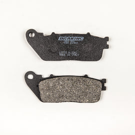 Semi-metallic braking brake pad set by Braking, showing detailed brake pads designed for effective vehicle stopping power.