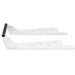 Z Broz Racing white rear bumper with sleek design and mounting brackets, made for off-road or racing vehicles.