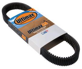 Ultimax Ua Drive Belt 211-484, a durable black automotive belt with detailed grooves, designed for reliable engine performance.