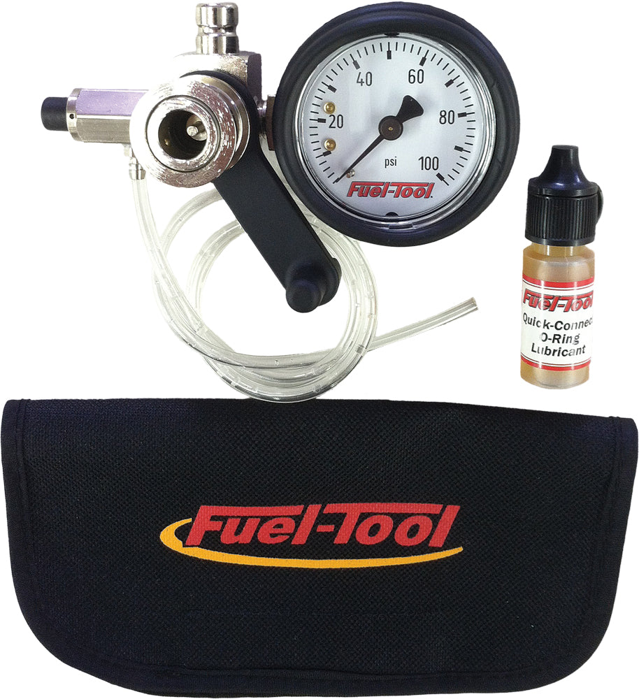 Fuel Tool fuel pressure gauge 62-5102 tool with dial display and connection hose for measuring fuel system pressure.
