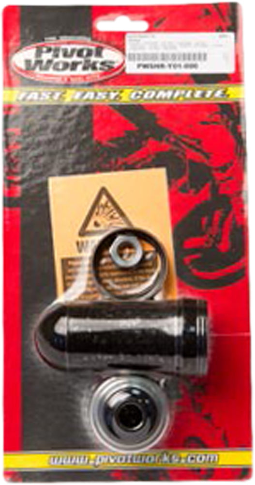 Pivot Works Shock Repair Kit 52-12070 for suspension systems, featuring various seals and components on a white background.