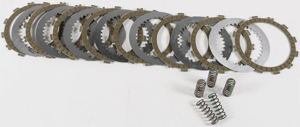 Hinson clutch fiber spring kit for Kawasaki and Suzuki motorcycles, includes steel springs and clutch components.