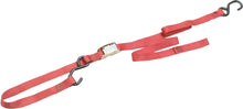 Load image into Gallery viewer, Pair of Ancra Classic Red Tie-Downs, 66-inch by 1-inch, featuring durable straps and metal hooks for securing cargo.