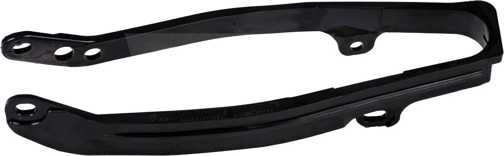 Polisport Plastics black drive chain slider for motorcycles, part number 64-0552, shown on a motorcycle chain system.