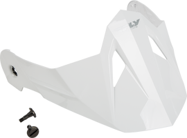 Fly Racing Odyssey Peak white motocross helmet showcasing its sleek design and sturdy construction.
