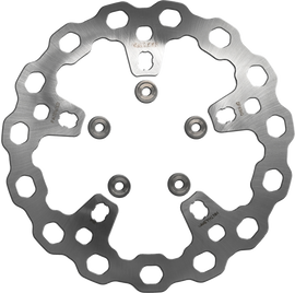 GALFER 11.8-inch Permtr Cubiq Fr stainless steel brake rotor for motorcycle, featuring a sleek, durable design.