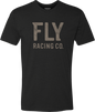 Fly Racing Fly Gauge Tee in black, featuring the Fly logo and graphic design, displayed on a neutral background.