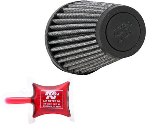 K&N Air Filter 781100 showing a close-up of the high-performance air filter with a black and red frame and pleated filter material