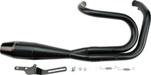 Load image into Gallery viewer, Sawicki Speed Shop 2-in-1 Dyna Shorty exhaust in black, featuring sleek metal design with vented sections and branding details.