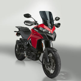 National Cycle Vstream Low Screen Dark Tint motorcycle windshield, curved windscreen for Ducati models, provides wind protection.