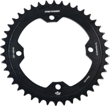 Load image into Gallery viewer, Fire Power steel 42-tooth rear sprocket for off-road motorcycles, black finish, durable metal construction.