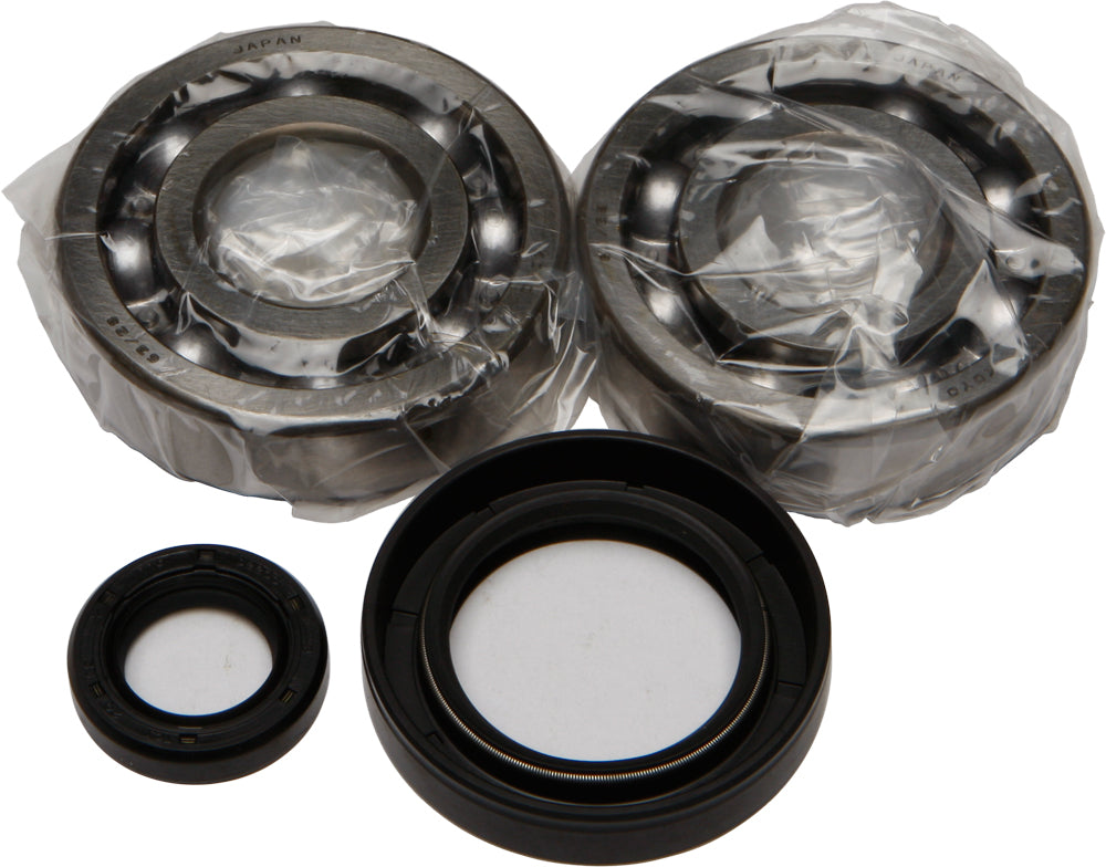 All Balls engine crankshaft bearing and seal kit 22-41004 with various seals and bearings in a packaging tray