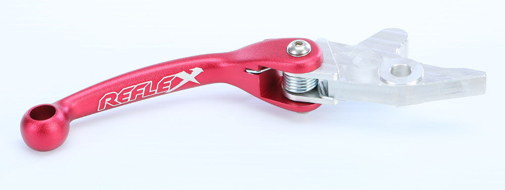 Streamline Reflex brake lever in red, motorcycle lever with ergonomic design and mounting hardware visible.