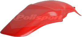 Red Polisport Plastics rear fender for motorcycles, model 64-6022, featuring durable plastic construction and precise fit.