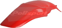 Load image into Gallery viewer, Red Polisport Plastics rear fender for motorcycles, featuring durable plastic construction and a sleek design.