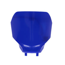 Load image into Gallery viewer, Acerbis front number plate for Yamaha blue motorcycle, body armor accessory with branding and mounting holes visible.