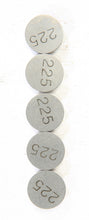 Load image into Gallery viewer, K&amp;L Valve Shims 2.25mm x 13mm for intake and fuel system, shown in a 5-pack, used in carburetor and engine applications