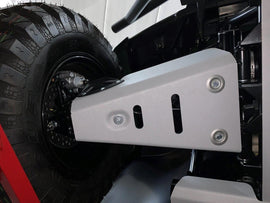 RIVAL POWERSPORTS USA front A-arm guards for Kawasaki street motorcycle, alloy construction, protective and durable design.