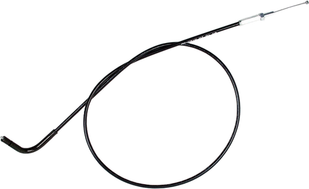 Motion Pro black vinyl choke cable 70-3210, hydraulic control line, with metal fittings and protective vinyl coating, for motorcycle throttle.