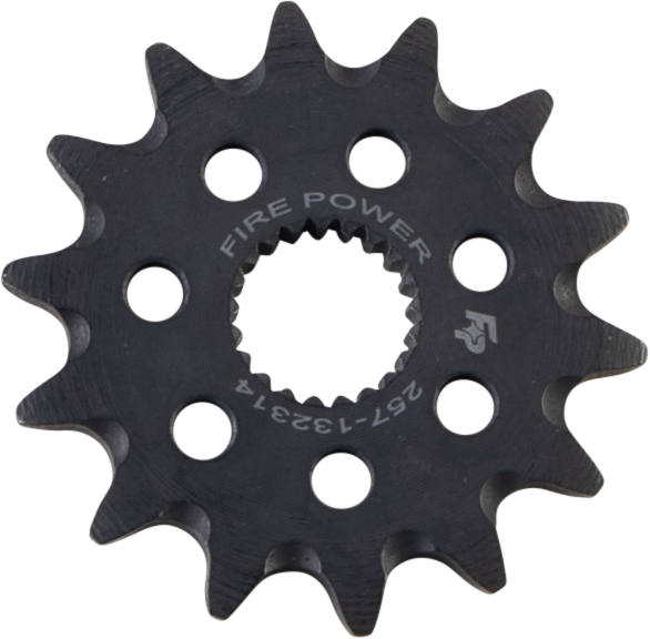 Steel Fire Power 14-tooth front CS sprocket for Honda CRF250 motorcycle, durable and precise gear component