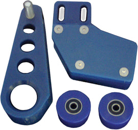 Blue ModQuad drive chain slide set for ATV or quad bikes, with durable components and precise fit.