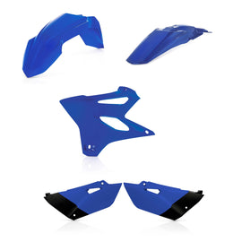 Acerbis plastic body kit for Yamaha motorcycle, including various black and gray body panels and components.