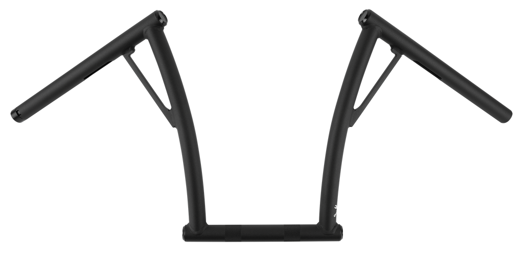 Burly Brand Viejo 12-inch matte black bike handlebar with 1-inch diameter, featuring a sleek, uncategorized design.