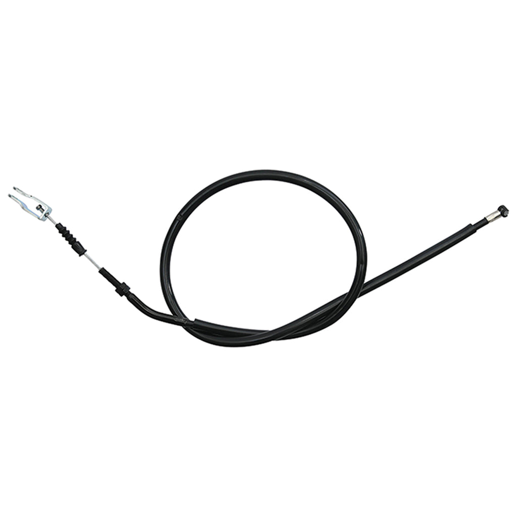 All Balls rear hand brake cable for hydraulic control lines, showing the black cable with metal fittings and protective outer casing.