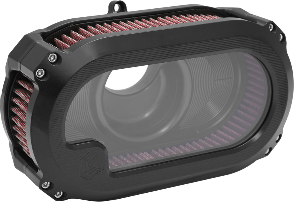 Kens Factory NL Air Cleaner with glass black finish for Harley Davidson CVO 2023-2024 Flhx, compatible with intake and fuel system.