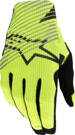 Yellow Alpine Star Radar Pro Gloves, size small, with black accents, showcasing the durable design and snug fit.