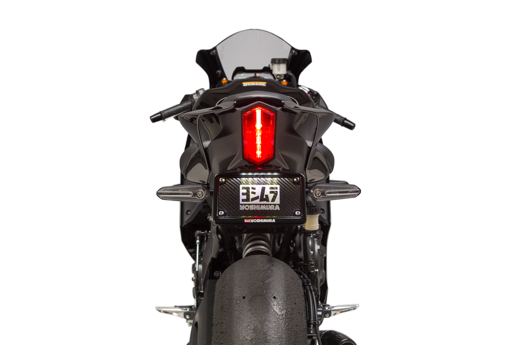 Yoshimura Fender Eliminator Kit for Yamaha YZF 960-9514, body replacement with sleek, black finish and mounting hardware visible.