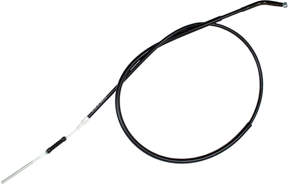 Motion Pro black vinyl brake cable for street motorcycles, showing the durable, flexible cable with protective vinyl coating.