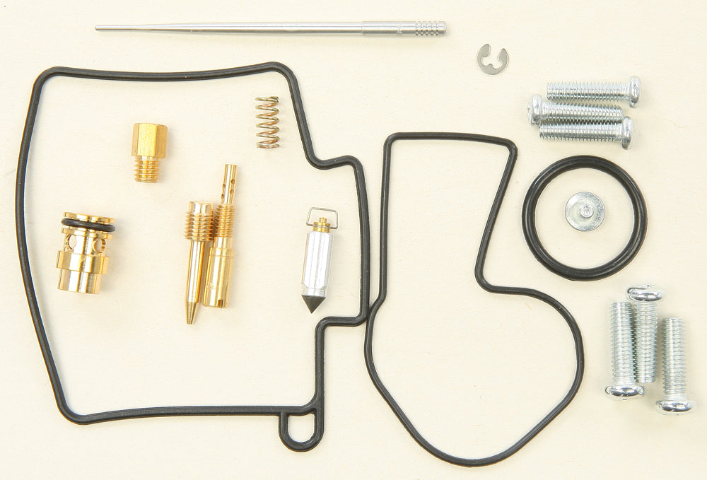 All Balls bike carburetor rebuild kit 226-1180 for intake and fuel system, includes gaskets and seals, positioned on a white background.