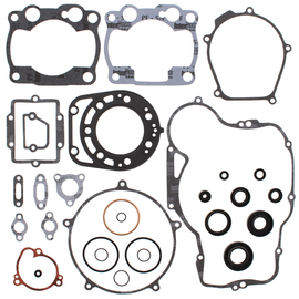 Vertex complete gasket set with oil seals showing a variety of gaskets and seals for engine repair.