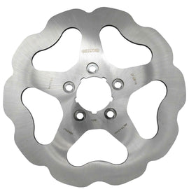 GALFER 11.5-inch solid wave stainless brake rotor with 2.22-inch inner bore, designed for reliable motorcycle braking.
