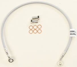 GALFER rear brake line cable 17-8231 for bike brakes, featuring black flexible tubing and connection fittings.