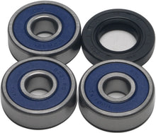 Load image into Gallery viewer, All Balls rear wheel bearing kit 22-51295 with multiple bearings and components for motorcycle wheel maintenance.