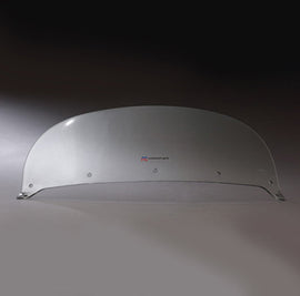 National Cycle 6.25-inch low windshield replacement screen for motorcycle, clear windscreen with mounting frame visible