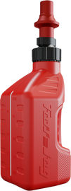 Red Tuff Jug utility container with red cap, 2.5 gallon capacity, durable plastic construction, ideal for storage and transport.