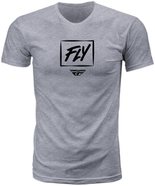 Fly Racing Fly Zoom grey T-shirt in XL size, casual fit with graphic design, front view showing the Fly Racing logo and print.