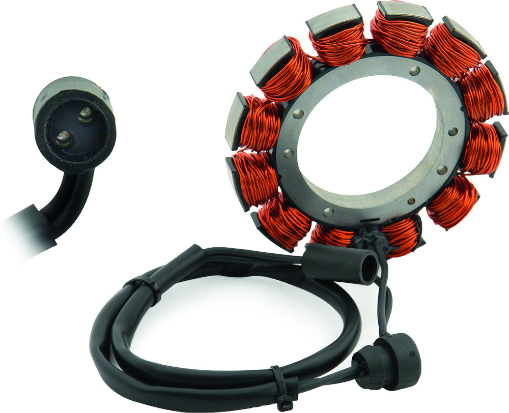 ACCEL 22 Amp Sportster Stator Assembly for electrical systems, showing the metal coil and wiring components.