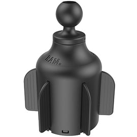Ram Stubby drink cup base with 1-inch ball mount, durable accessories for secure mounting and versatile use.