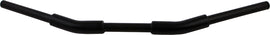 HardDrive 1.5-inch fat drag bar in gloss black, mounted on a bike handlebar for smooth control and stylish look.