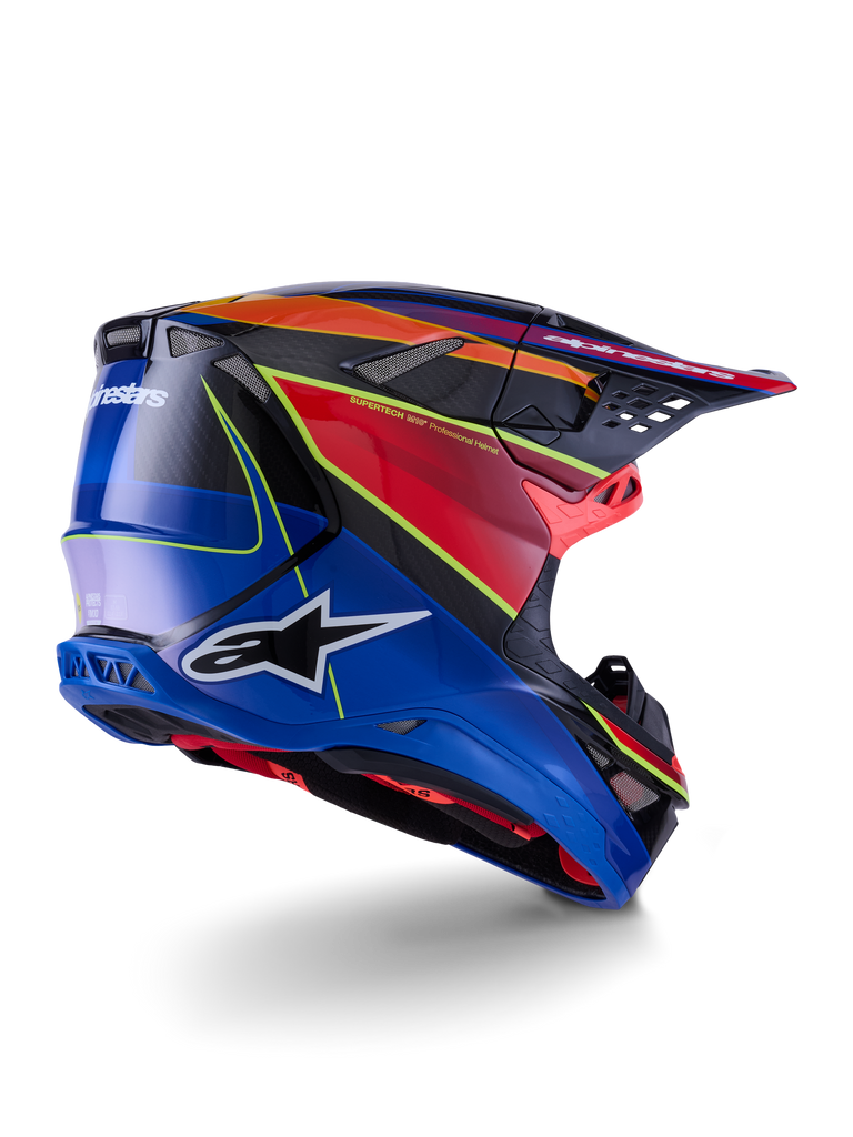 Supertech S M10 Era Helmet Blu/Rd/Ylw Fluo Glossy Xl