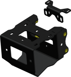 KFI Products winch mount bracket for Polaris vehicles, durable steel construction with mounting holes for secure installation.